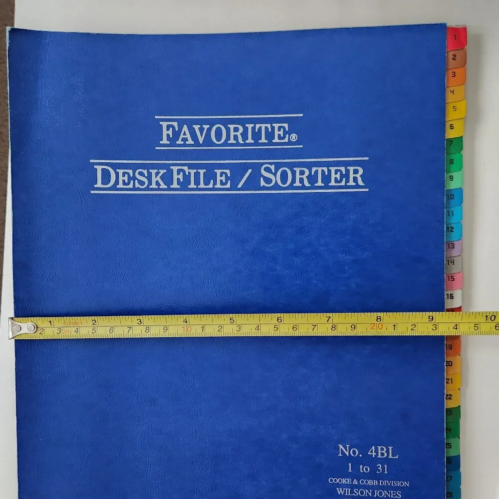 Favorite DeskFile/Sorter No.4BL 1-31 Cooke & Cobb Wilson Jones
